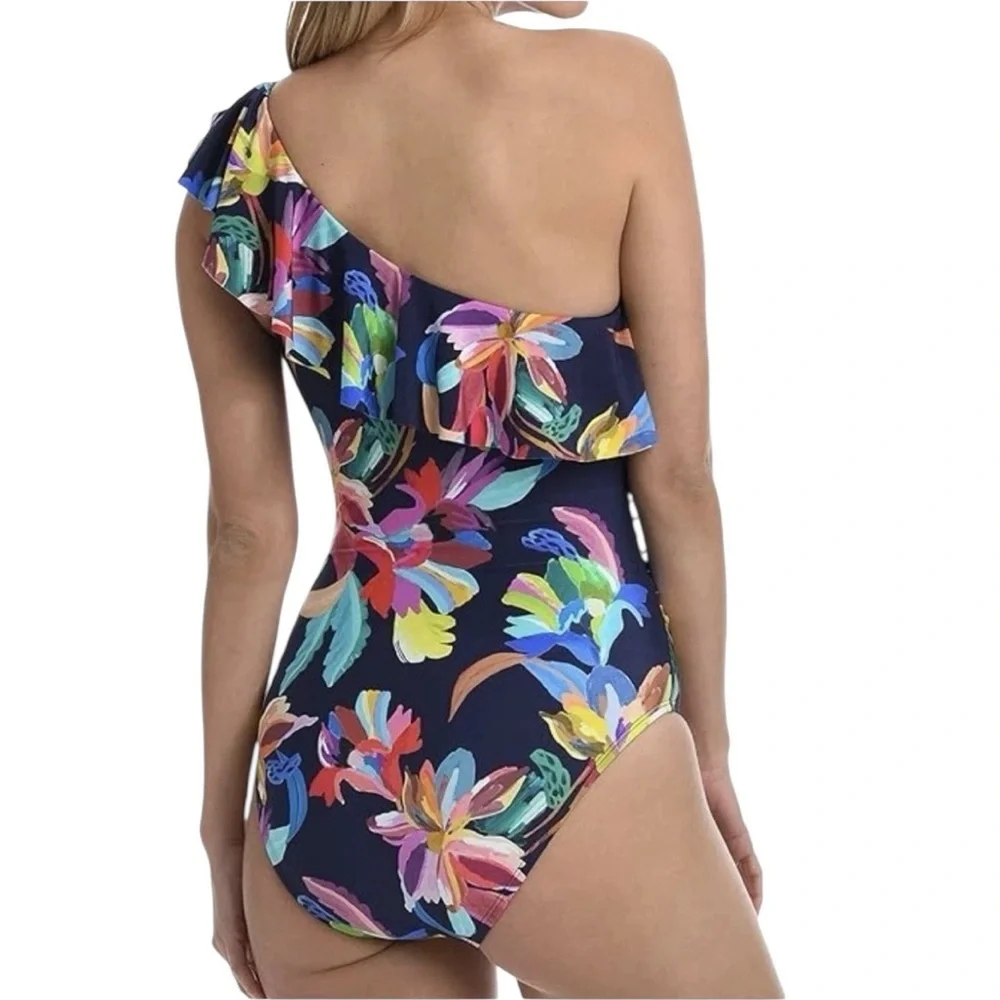La Blanca One Ruffle Shoulder Mio Swimsuit Size 10